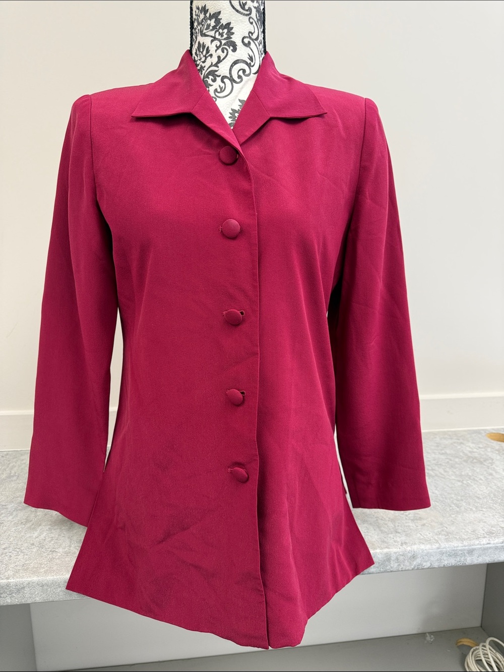 Vintage 90s Patrick Petite Pure Silk Blazer sz 6p